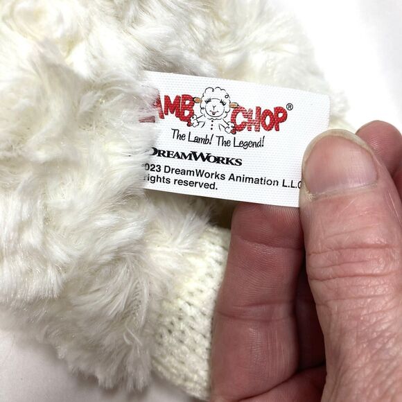 Multipet Sock-Face Lamb Chop Dog Toy Plush Squeaker 13"x4" Hard To Find Gingham - Picture 9 of 13